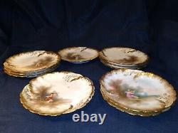 RARE Set Of 10 French 1853 LIMOGES M REDON Plates Hand Painted CherubsAngels