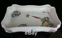 Rare Haviland Porcelain Footed Bowl Hand Painted Japanese Geisha Girl Motif