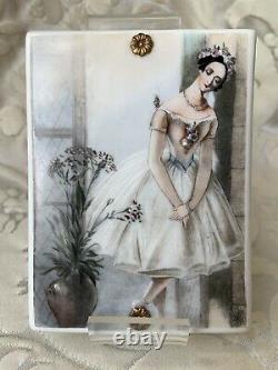 Rare Limoges Porcelain/charger/painting/ Plaque Romantic Ballerina Hand Painted