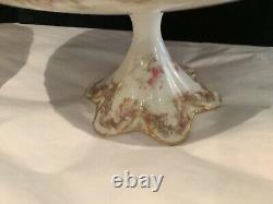 Rare Pair Of Antique Signed Haviland Limoges France Hand Painted Compotes Nr