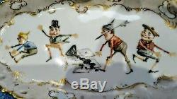 Rare! Pairpoint Limoge Palmer Cox Brownie hand painted porcelain Victorian tray