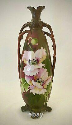 Rare Vintage PMC France Limoges Hand Painted Porcelain Vase