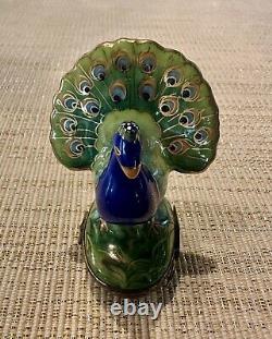 Rochard Limoges PEACOCK Trinket Box Hand Painted France Stunning