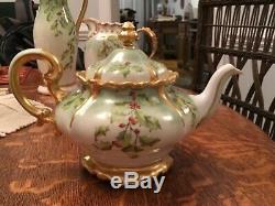 Rosenthal Holly Tea pot hand painted Limoges like Quality