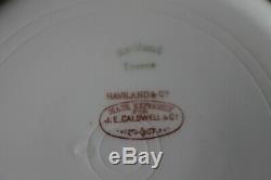 Set 12 Haviland Limoges Handpainted Rose Flower Gold Enameled Salad Plate Naudin