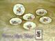 Set 6 Antique Hand Painted Butter Patslimoges Pansies