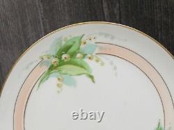 Set 6 Havilland Limoges France Hand Painted Stouffer Lily of the Valley Plates