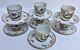 Set 7 Vintage Limoges Hand-painted Birds & Flowers Demitasse Cups And Saucers