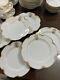 Set 8 Haviland Limoges Salad Plates 7.5 White Gold Wedding Monogram C1925 V/g