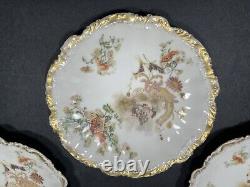 Set of4-Antique Limoges LS&S-8 1/2 Plates Hand Painted Gilted withCourting Couple