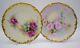 Set Of 10 Limoges France Hand Painted Dessert- Cabinet Plates Circa 1900
