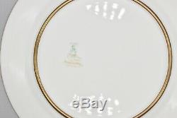 Set of 12 Charles Ahrenfeldt LIMOGES Dinner Plates Hand painted Gold Encrusted