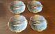 Set Of 4 Antique Limoges Hand Painted Fish Signed 9 Plates Gold Rim Beautiful