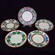 Set Of 5 Antique Limoges Ls&s Hand Painted Tribal Mythical Stencil Plates 8-3/8