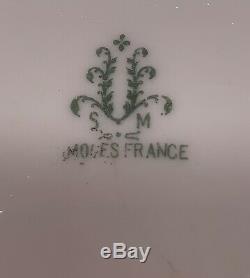 Set of 6 LIMOGES France SENA signed S M Plates FRUIT Flowers Gold Handpainted