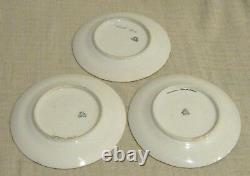 Set of 6 PL Limoges Hand Painted Bread Plates with Birds