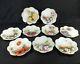 Set Of 9 Rosenthal Bavaria Hand Painted Floral Plates Mccormick Scalloped 6-3/4