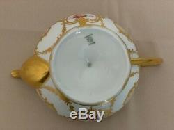 Stunning Coiffe Limoges France 1891-1914 Hand Painted Lidded Chocolate/tea Pot