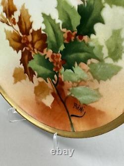 Stunning Coronet Limoges Porcelain Plate, Hand-Painted Artist Signed Rémi