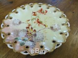 Stunning French Antique Limoges Hand Painted Porcelain Cabinet Plate