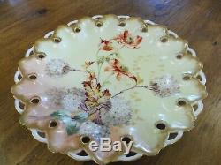 Stunning French Antique Limoges Hand Painted Porcelain Cabinet Plate