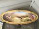 Stunning Limoges Mulville Hand Painted Fish Flowers Platter Gold Trim
