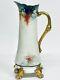 Stunning Vintage Hand Painted Ginori Italy Tankard On Limoges France Stand