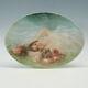 Superb Limoges Porcelain Portrait Plaque Reclining Nude With Roses Hand Painted