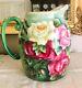 T&v Limoges Hand Painted Pitcher Pink And Yellow Roses 9