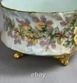 T & V Limoges Hand Painted & Signed by Croft Bowl