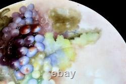 T&V Tressemann and Vogt LIMOGES HAND PAINTED GRAPES CHARGER