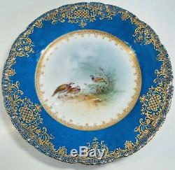 Theodore Haviland France Limoges Hand-Painted Bird Porcelain 9 Plates Set of 8