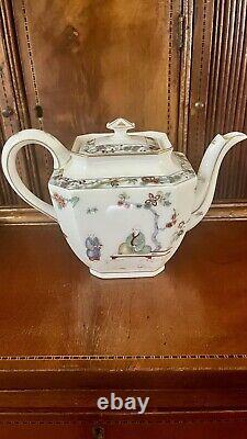 Theodore Haviland Limoges China Chinoiserie Hand Painted Teapot 1900