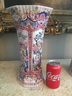 Tiffany & Co. 13 3/4 Tall Hand Painted Hexagon Vase Made In France
