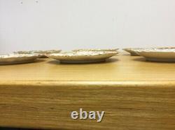 Various Antique Hand Painted Limoges Raised Heavy Gold Leaf 7 Plates France