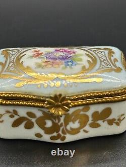 Very small Antique Limoges Trinked box. Hand Painted