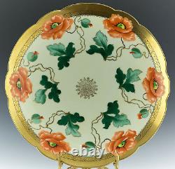 Vienna 12-3/4 Hand Painted Poppies Charger Plate