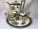 Vienna/t&v Limoges Pickard Decorated Arts&craft Leaf Tea Set Withtray-heavy Gold