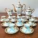 Vintage Andre Francois Limoges Handpainted Coffee Set For 9 Withdemitasse Cups
