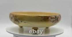 Vintage Floral T&V Limoges Hand-Painted Footed Bowl by B. W. Katzenberger (1917)