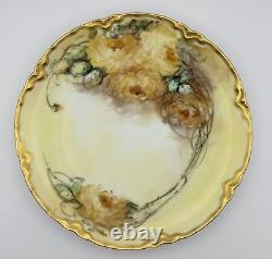 Vintage Haviland France Hand-Painted Floral Plate