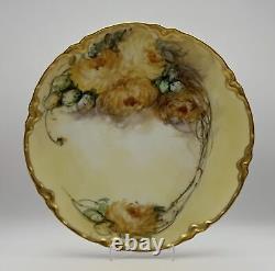 Vintage Haviland France Hand-Painted Floral Plate