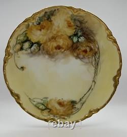 Vintage Haviland France Hand-Painted Floral Plate