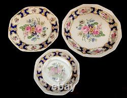 Vintage Italy Set of 3 T. Limoges Porcelain Hand Painted Dishes Trays