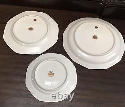 Vintage Italy Set of 3 T. Limoges Porcelain Hand Painted Dishes Trays