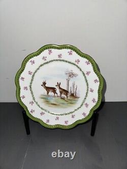 Vintage Limoges Bassett Austria Porcelain Hand Painted Game Cabinet Plate (Set)