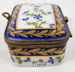 Vintage Limoges France Signed Hand Painted Porcelain Trinket Box