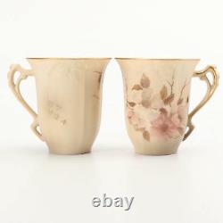Vintage Nippon Hand Painted Floral Porcelain Chocolate Set