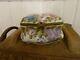 Vintage Peint Main French Limoges Large Signed Box Hand Painted, Floral Design