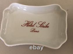 Vtg Gda Limoges France Hotel Scribe Paris 2 Jewelry Trays 4,5